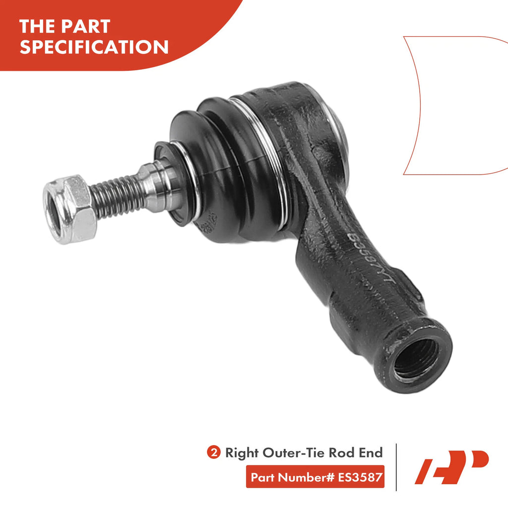 6x Front Lower Ball Joint Tie Rod End for Ford Focus (2000-2004)