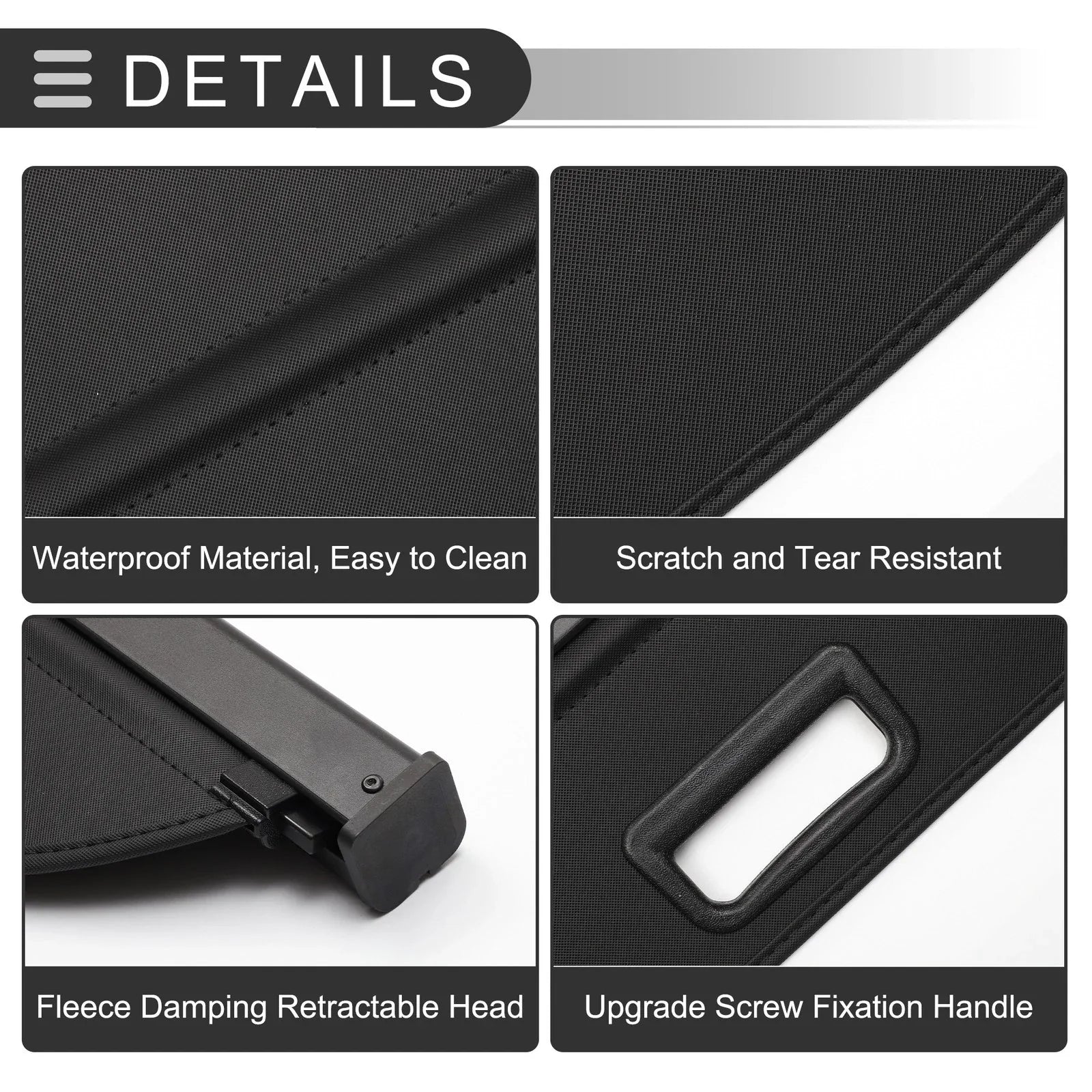 Retractable Cargo Cover for Lexus NX NX250 NX350 NX350h (2023-2024) Gloss Black