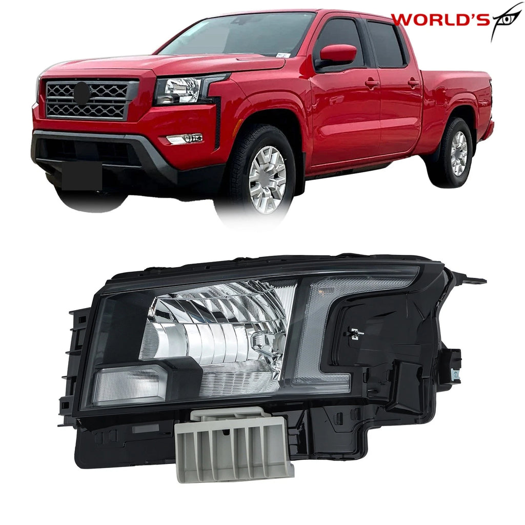 Left Side Black Halogen Headlight for Nissan Frontier (2022–2023)