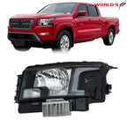 Left Side Black Halogen Headlight for Nissan Frontier (2022–2023)