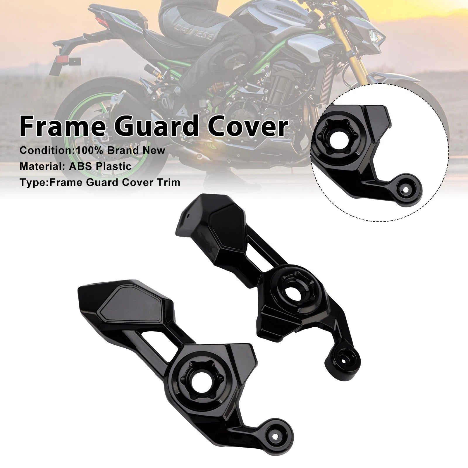 Frame Side Cover Panel Guard for Kawasaki Z900 (2025–2026) Black #11