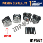 Set of 2 Vortex Piston + Ring Kit Oversize 87mm for Kubota V2203
