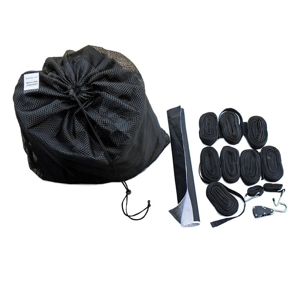 Fishing Boat Cover for Bayliner T18 (Black, Dry-Tech)