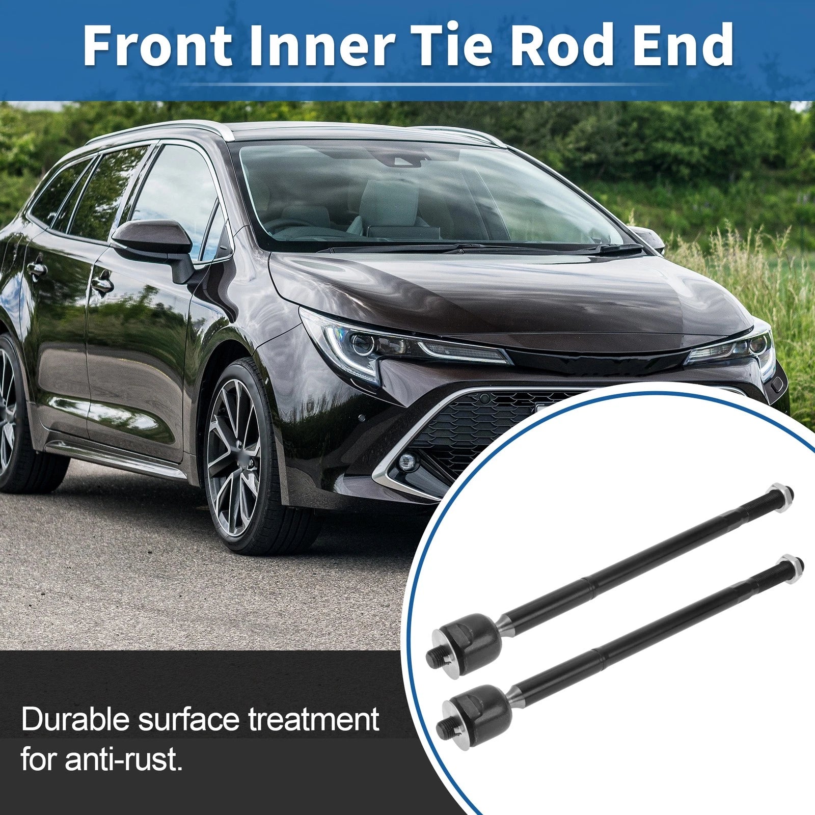 2 Pcs Front Inner Tie Rod End Links for Toyota Matrix (2009–2014)