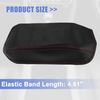Microfiber Leather Armrest Cover Pad for Honda Civic (2012–2015) Black/Red