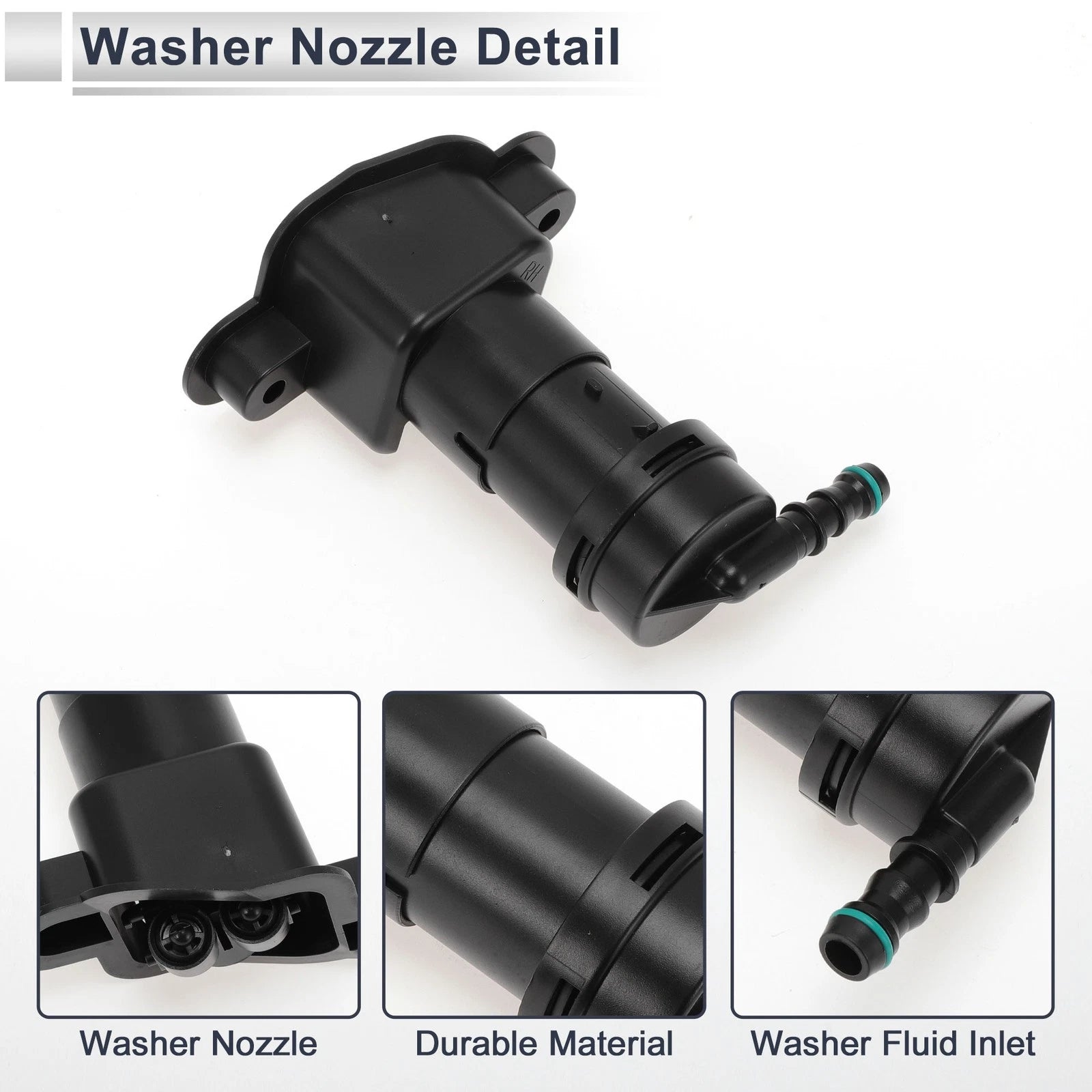 Front Passenger Side Headlight Washer Nozzle for Audi A4 (2002–2008) No. 8E0955102G