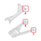 Rear A Arm Bushing Kit for Can-Am (706202257, 706204409, 706201659, 706202300)