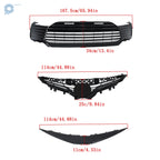 Set of 2 Front Upper Lower Grille Strip Trim for Toyota Camry LE (2021–2022)