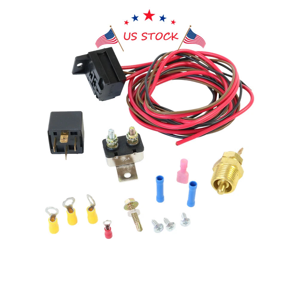 Electric Fan Thermostat Switch Relay Kit for 454 427 Engine (Year Range)