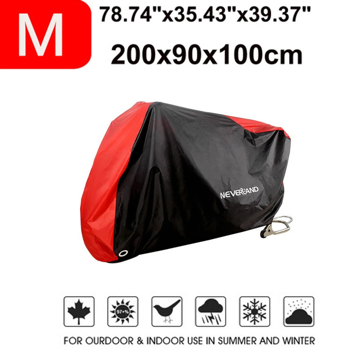 Motorcycle Bike Scooter Cover Waterproof UV Protection (Universal Fit)