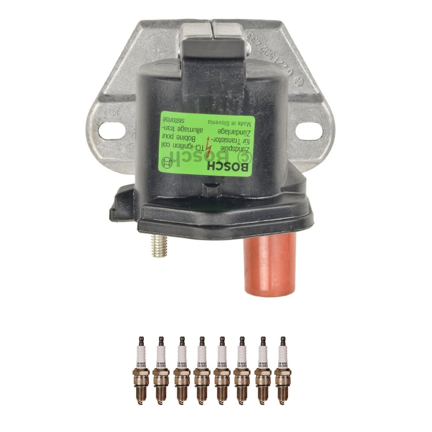 Ignition Coil & Denso 8 U-Groove Spark Plug Kit for Mercedes W129 500SL (1989–1993)