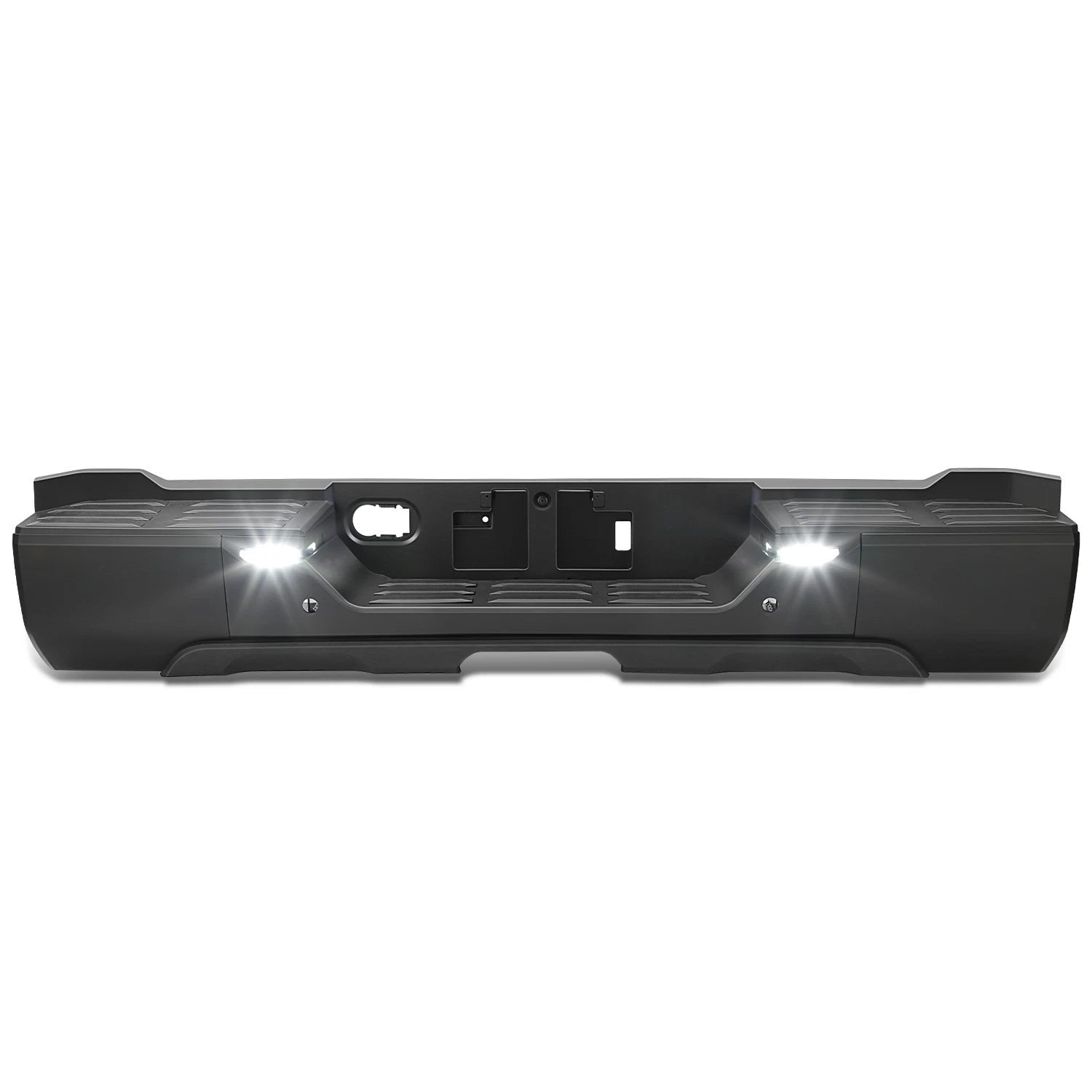 Rear Step Bumper for Toyota Tundra (2022–2026) Black w/Sensor Holes