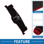 Dashboard Cover Mat for Ford Mustang Mach-E (2021–2024) Black Red