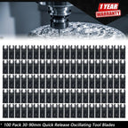 Set of 100 Quick Release Oscillating Tool Blades for Universal Use