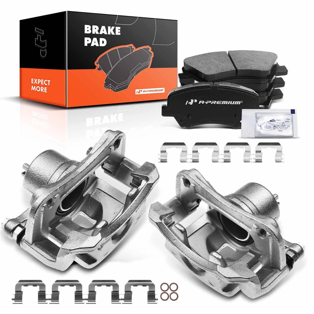 Front Brake Caliper & Ceramic Brake Pad for Hyundai Veloster (2012–2015)