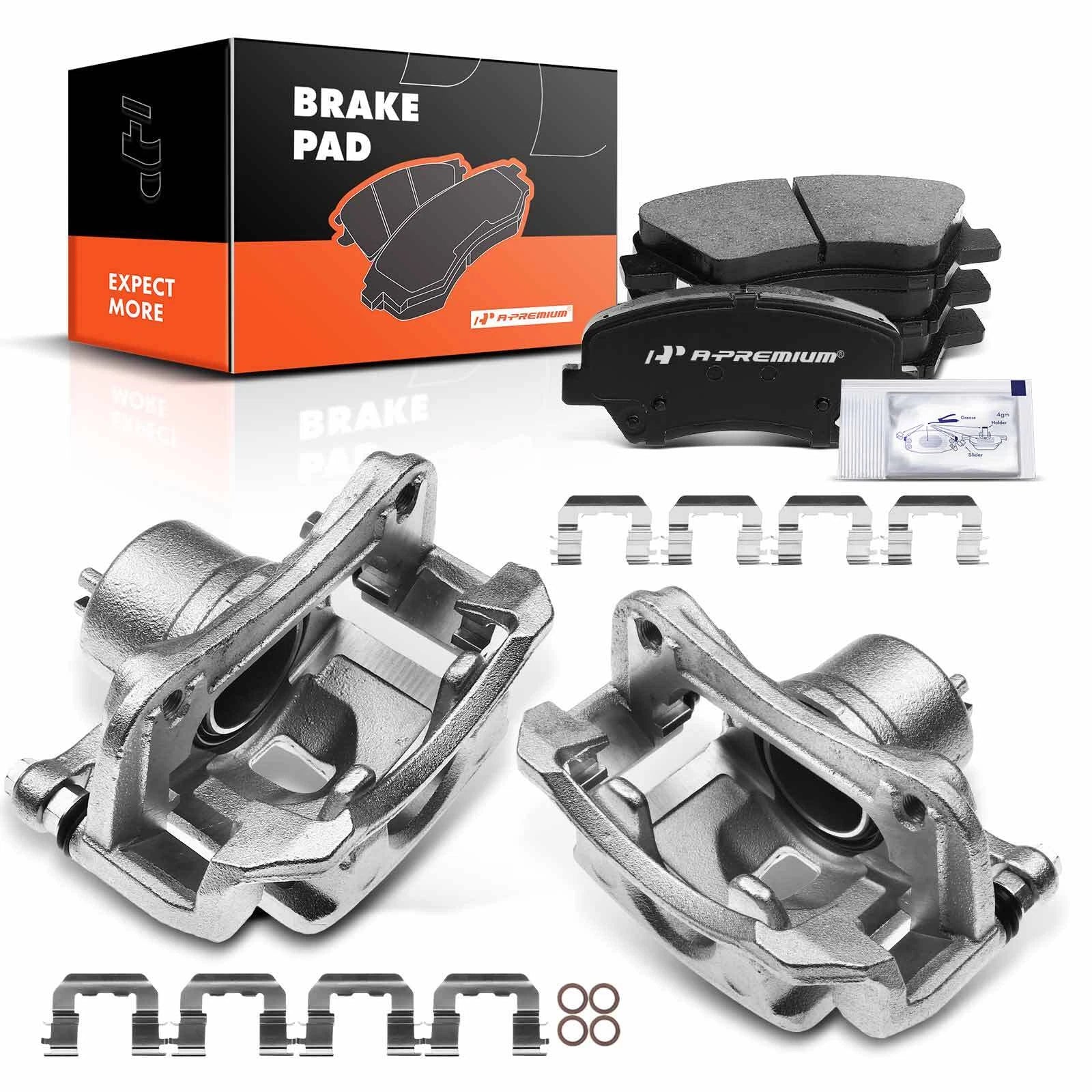 Front Brake Caliper & Ceramic Brake Pad for Hyundai Veloster (2012–2015)