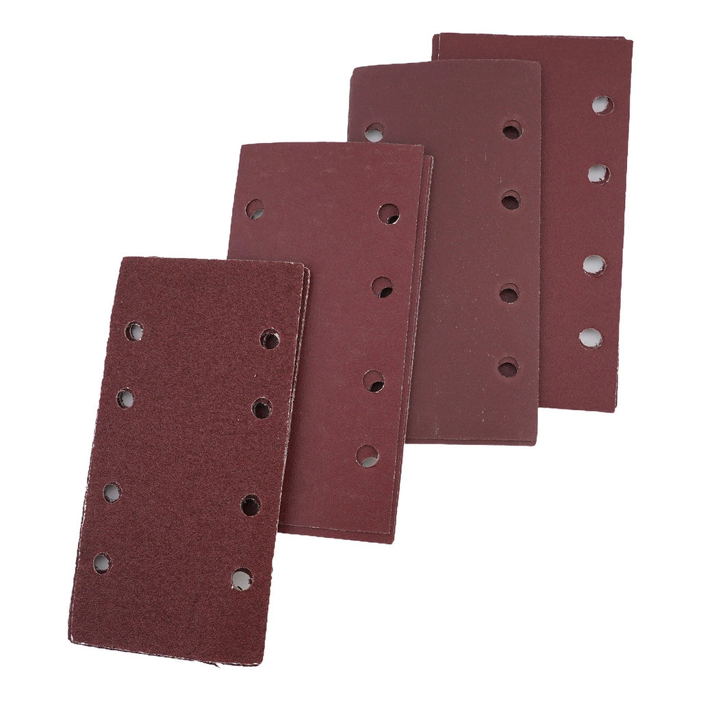 20pcs 185x93mm 8 Holes Self-Adhesive Flocking Sand Paper for Polishing
