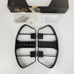 Burly Brand Black MX Style Serrated Edge Passenger Rear Floorboards for Harley (1993–2023)