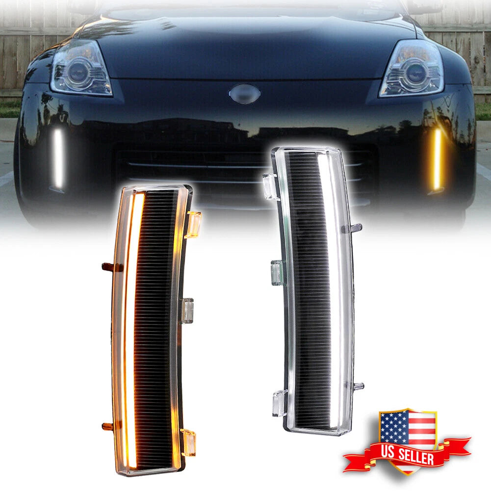 Switchback LED Front Daytime Running Lights for Nissan 350Z (2006–2009)
