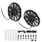 2X 12" Universal Push Pull Slim Cooling Fan Assembly for Radiator (12V)