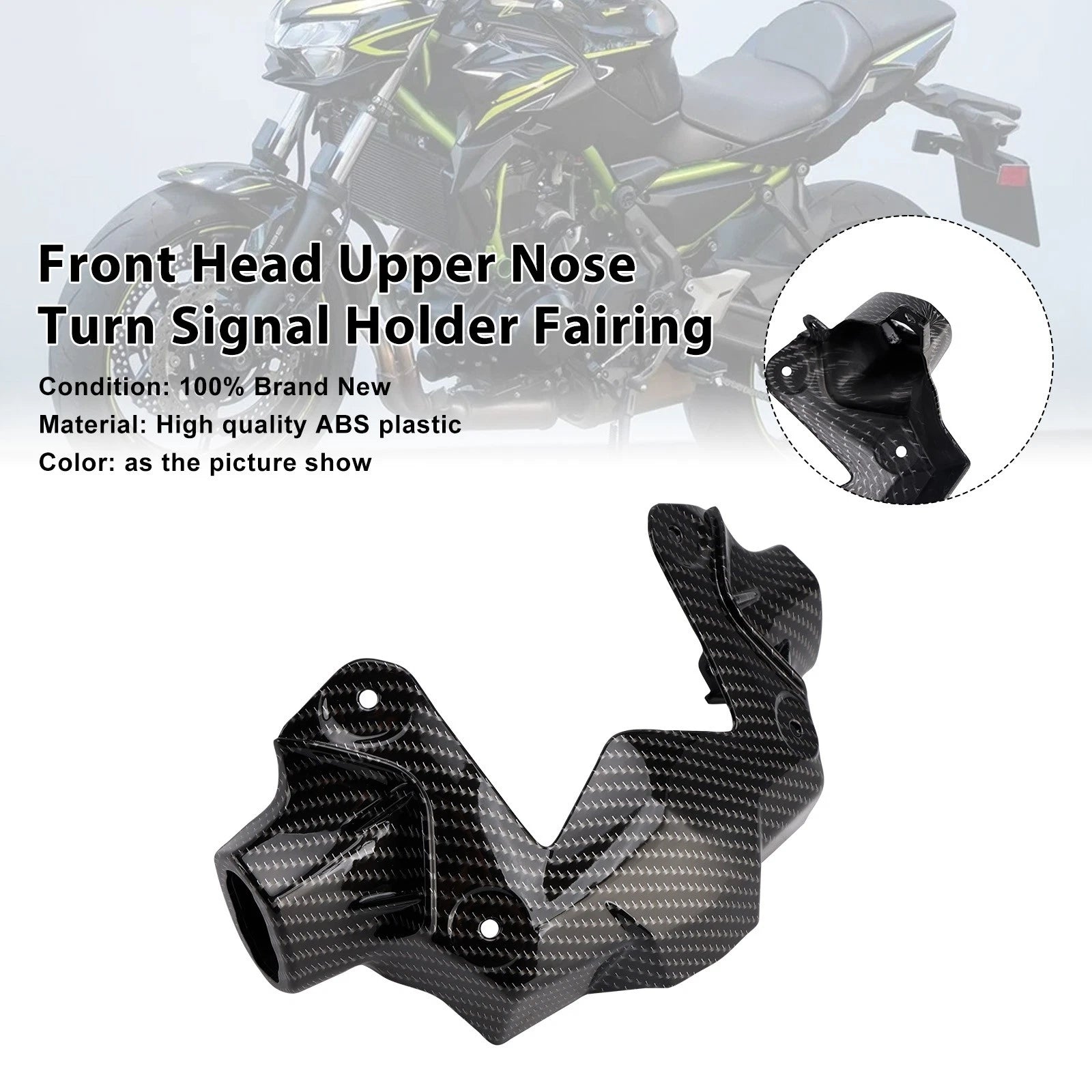 Front Head Upper Nose Turn Signal Holder for Kawasaki Z900 (2020–2024) CBN