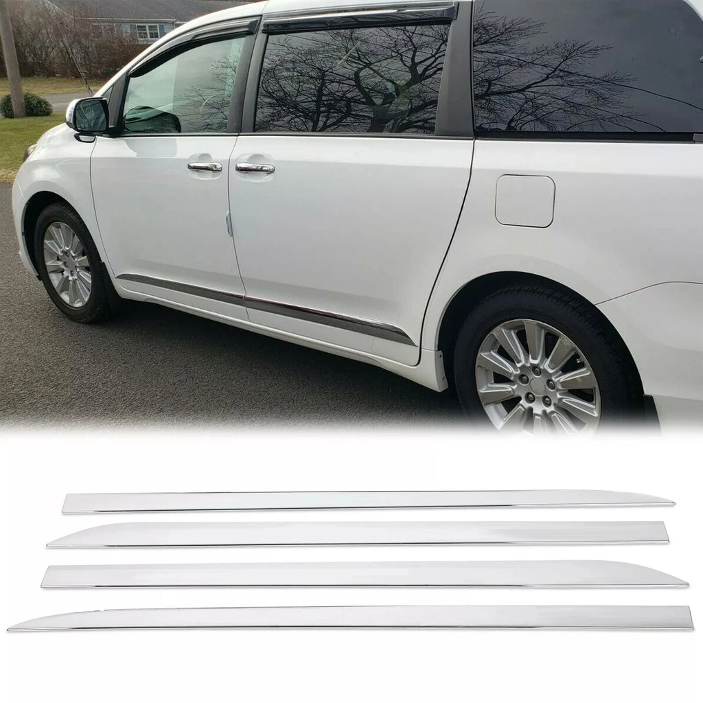 Chrome Door Body Side Molding Trim for Toyota Sienna (2011–2020)
