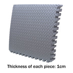 Set of 6 EVA Foam Exercise Floor Mats 24"x24" for Gym Fitness Yoga