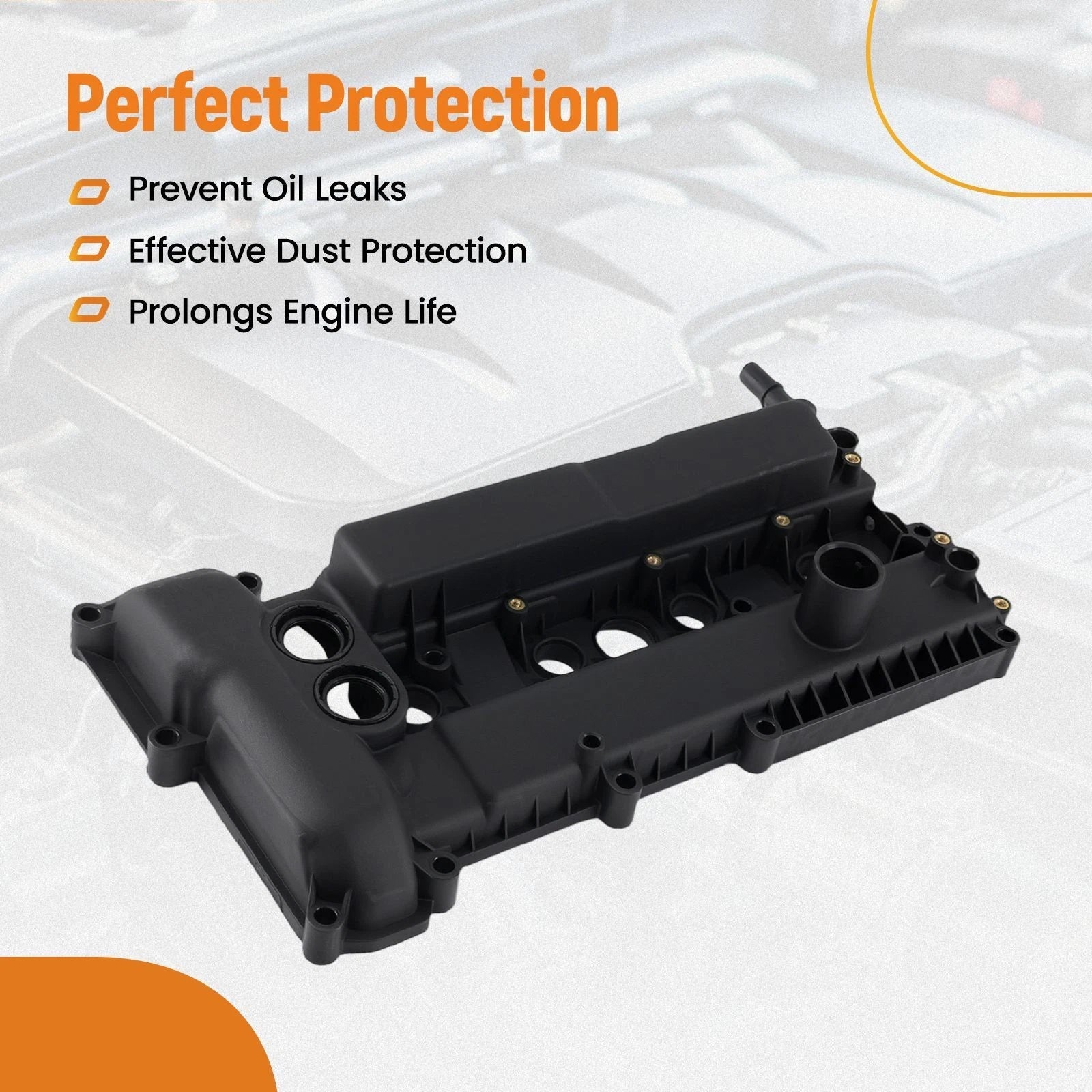Valve Cover for Ford EcoSport 2.0L 122Cu 2018-2021 (FM5Z6582A) Black