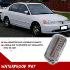 Sequential Amber LED Clear Side Marker Lights for Honda Civic, Acura RSX, Integra