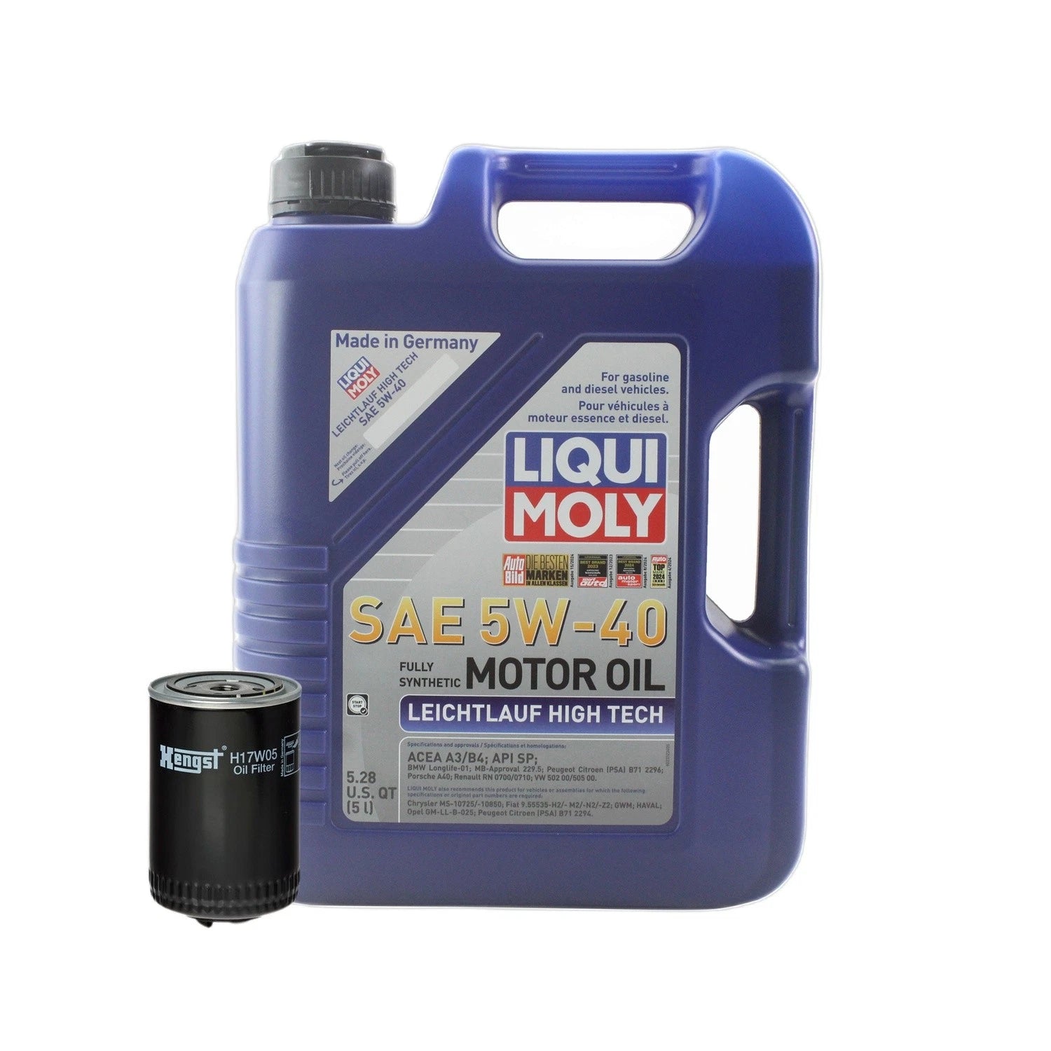 5L Liqui Moly Leichtlauf 5W-40 Oil Change Kit for Audi L4 1.8L (1996–2005)