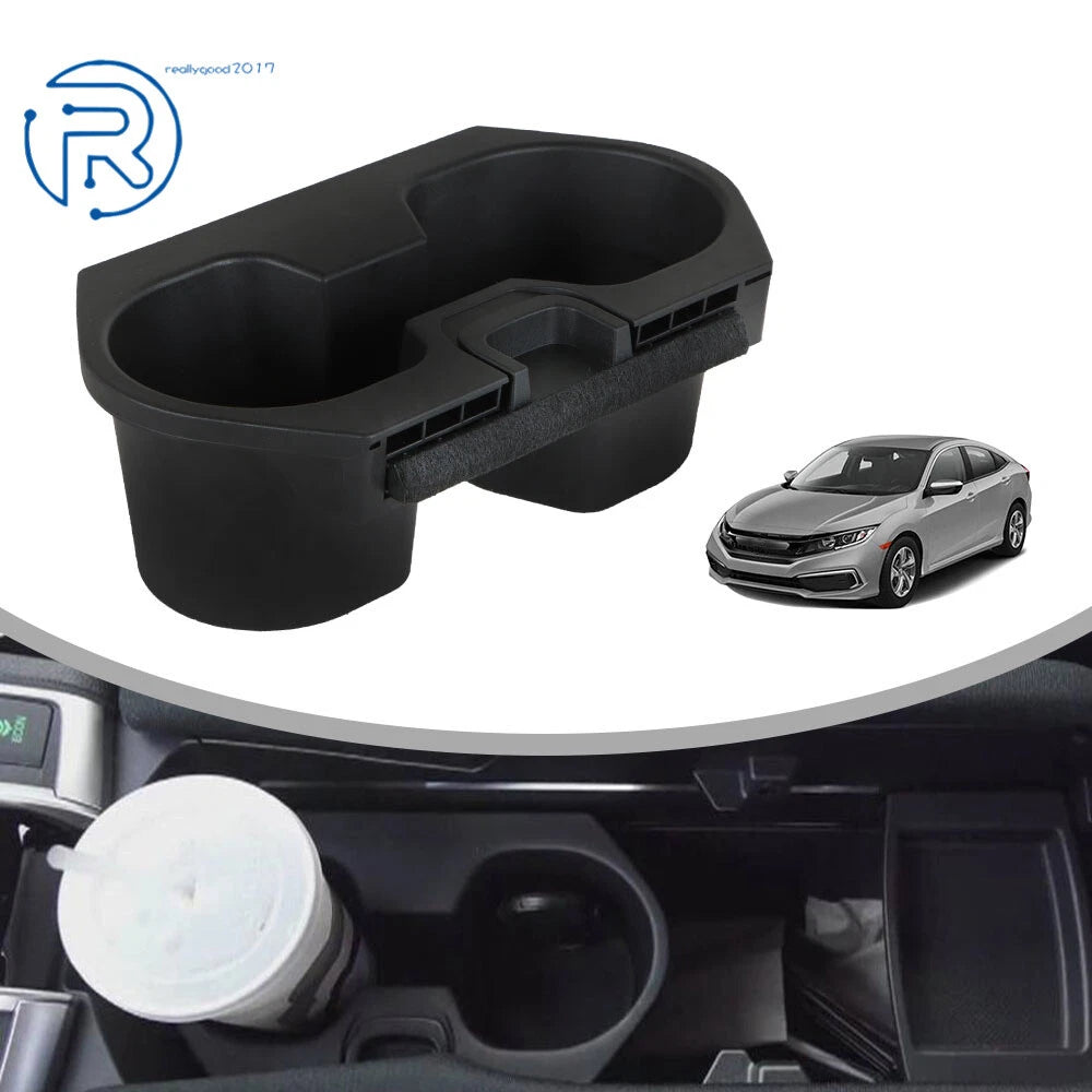 Center Console Cup Holder for Honda Civic (2016–2018) Black Plastic
