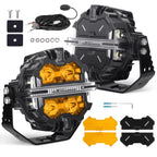 Pair LED Driving Light Pods for Off Road Vehicles (IP68, 212W)