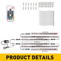 6pcs RGB Underglow LED Kit for Universal Car (Music App Controlled)