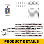 6pcs RGB Underglow LED Kit for Universal Car (Music App Controlled)