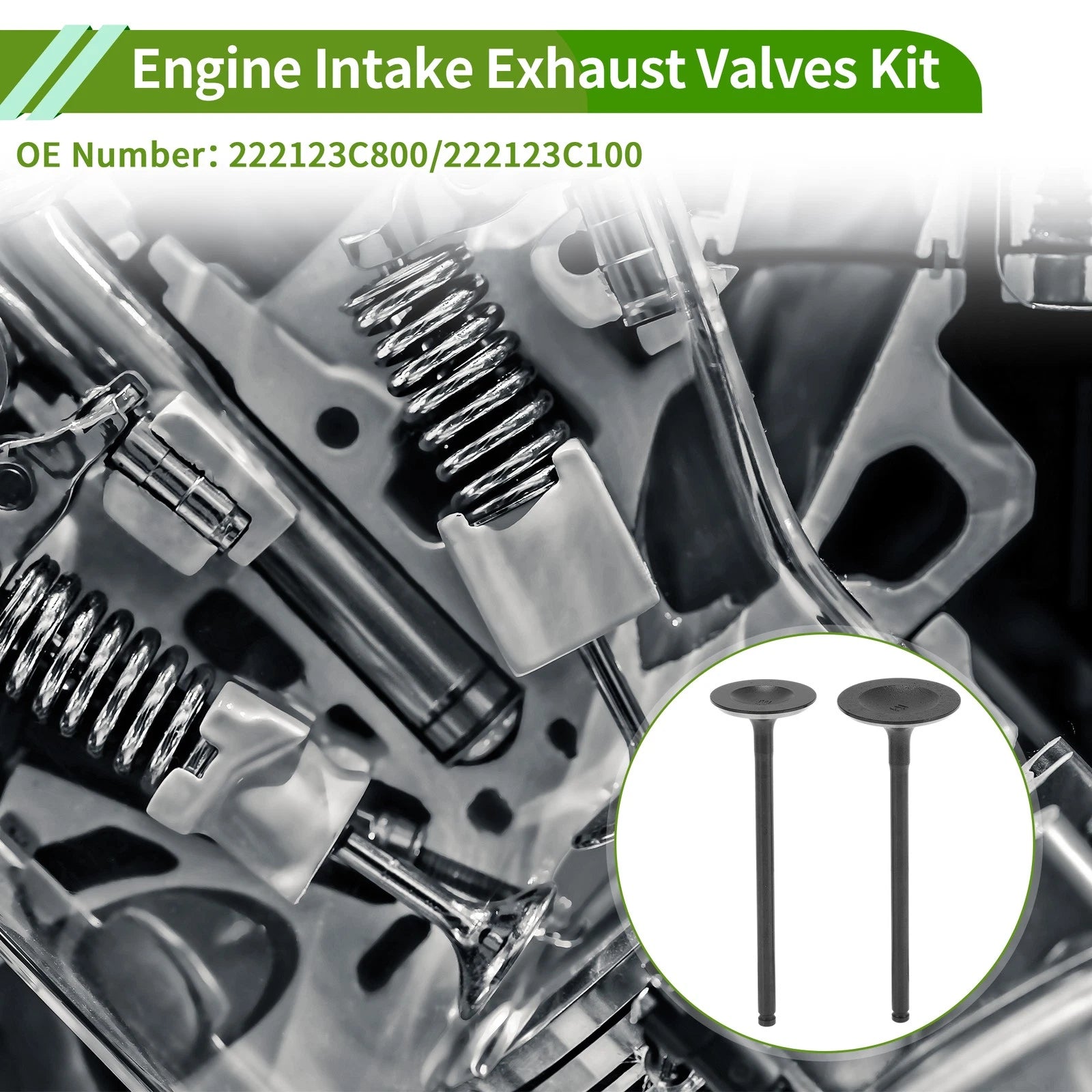 Set of 8 Engine Intake Exhaust Valves Kit for Hyundai Veracruz (2007–2012)