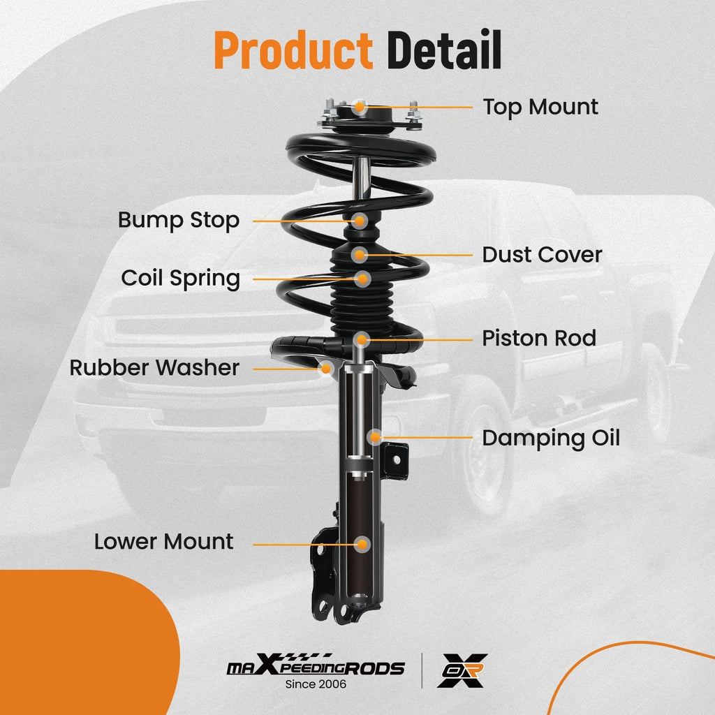 Front Complete Struts w/ Coil Springs for Mitsubishi Outlander Sport (2011–2020)