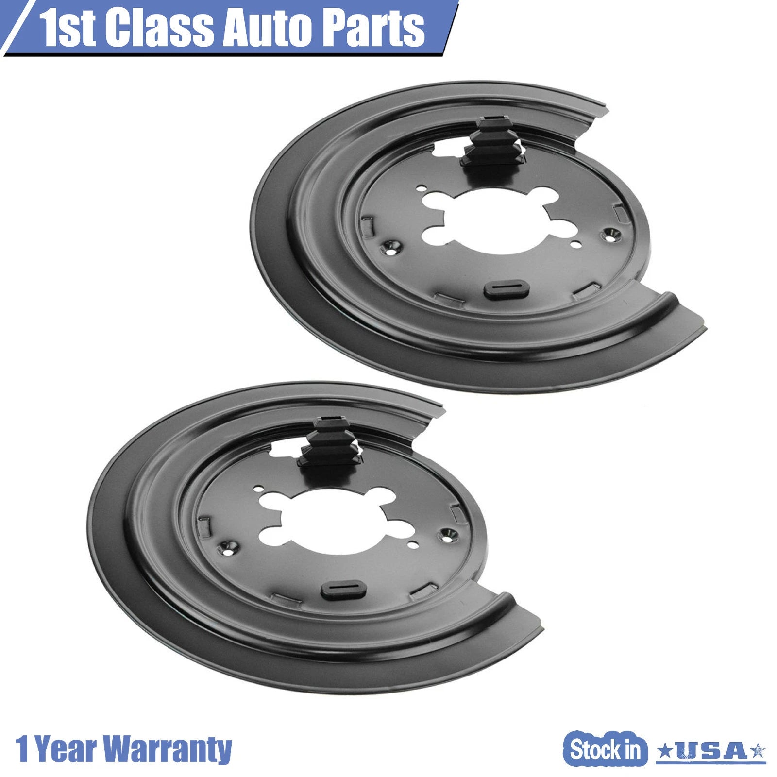 Pair of Rear Brake Dust Shields for Dodge Ram 1500 (2002–2007)