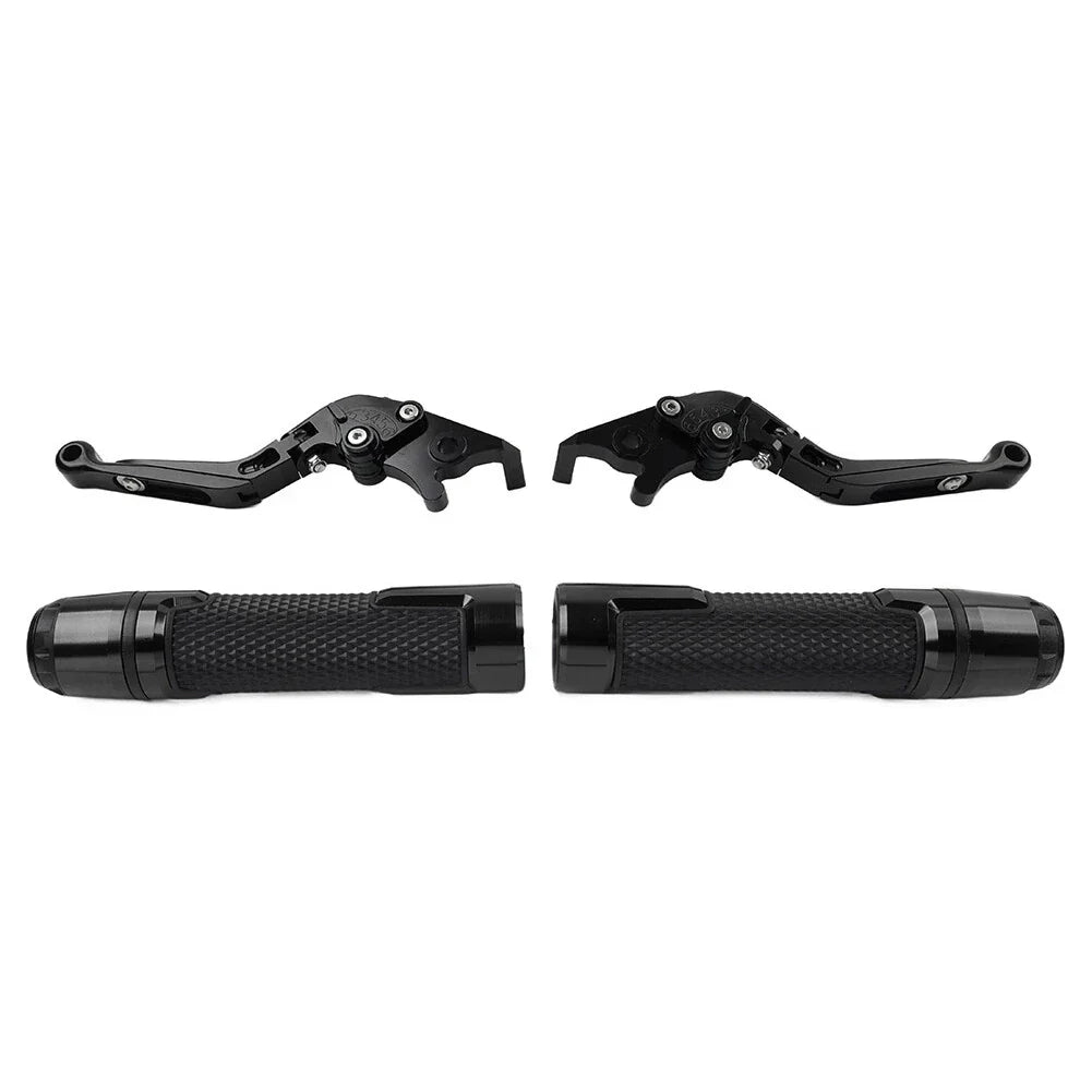 Black Extendable Brake Clutch Levers & Grips for Benelli TRK502/X (2017-2023)