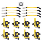 Set of 8 Ignition Coils & Spark Plug Wires for GMC Chevy Silverado 1500 (2007–2013)