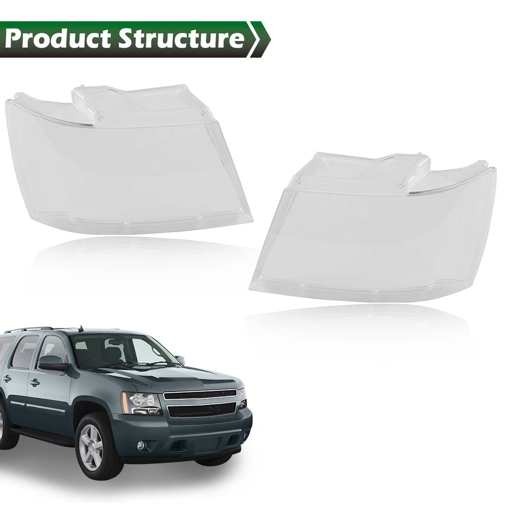 Headlight Replacement Lens for Chevy Avalanche Tahoe Suburban (2007–2014)