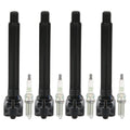 Set of 4 Ignition Coils & NGK G-Power Spark Plugs for Dodge Dart (2013–2016)