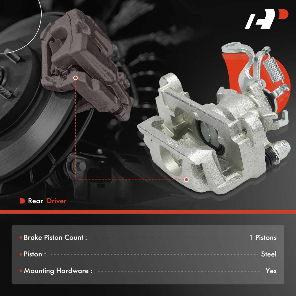 Rear Driver Brake Caliper with Bracket for Mitsubishi Outlander Sport (2011–2021)