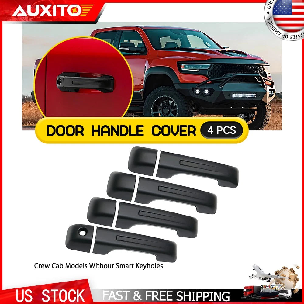 Matte Black Door Handle Covers for Ram 1500 (2019–2025)