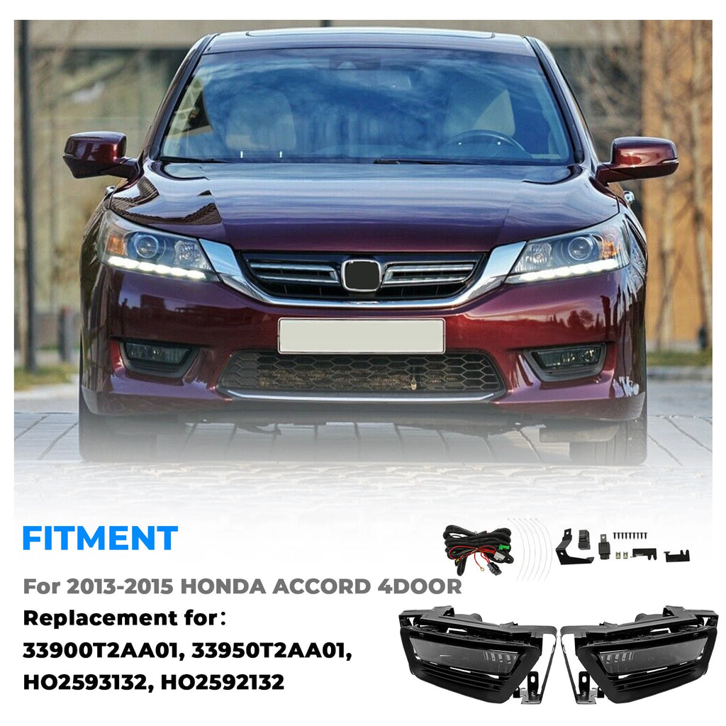 Fog Lights for Honda Accord Sedan (2013–2015) - Smoke with Bulbs