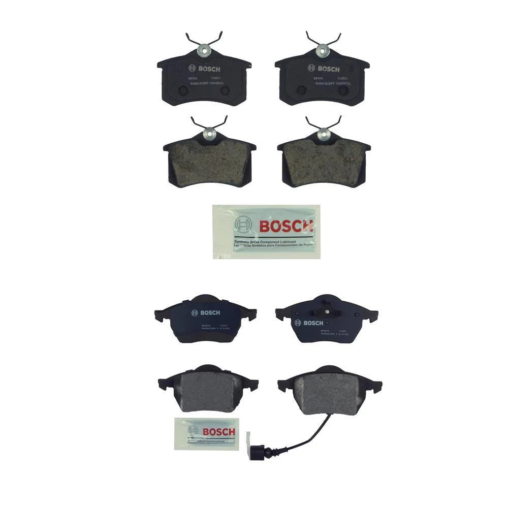 Set of 4 Bosch QuietCast Metallic Disc Brake Pads for Audi Volkswagen