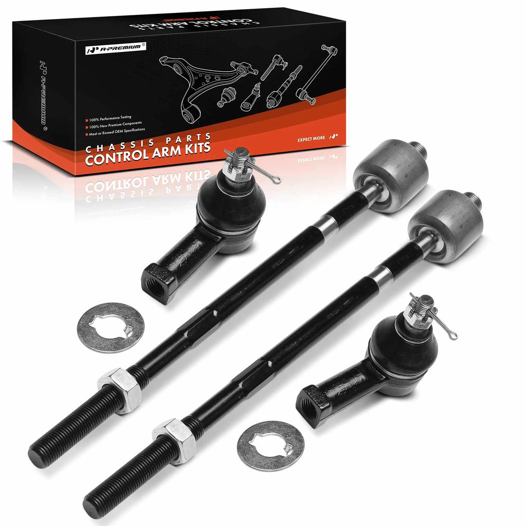 Set of 4 Steering Tie Rod Ends for Mitsubishi Diamante