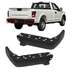 Pair Rear Bumper Ends for Ford F150 (2009–2014) Primered Steel Black