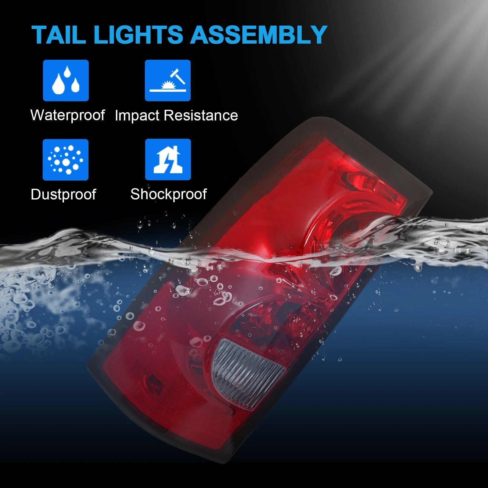 2X Red Tail Lights for Chevy Silverado 1500 2500 3500 HD (2003-2006)