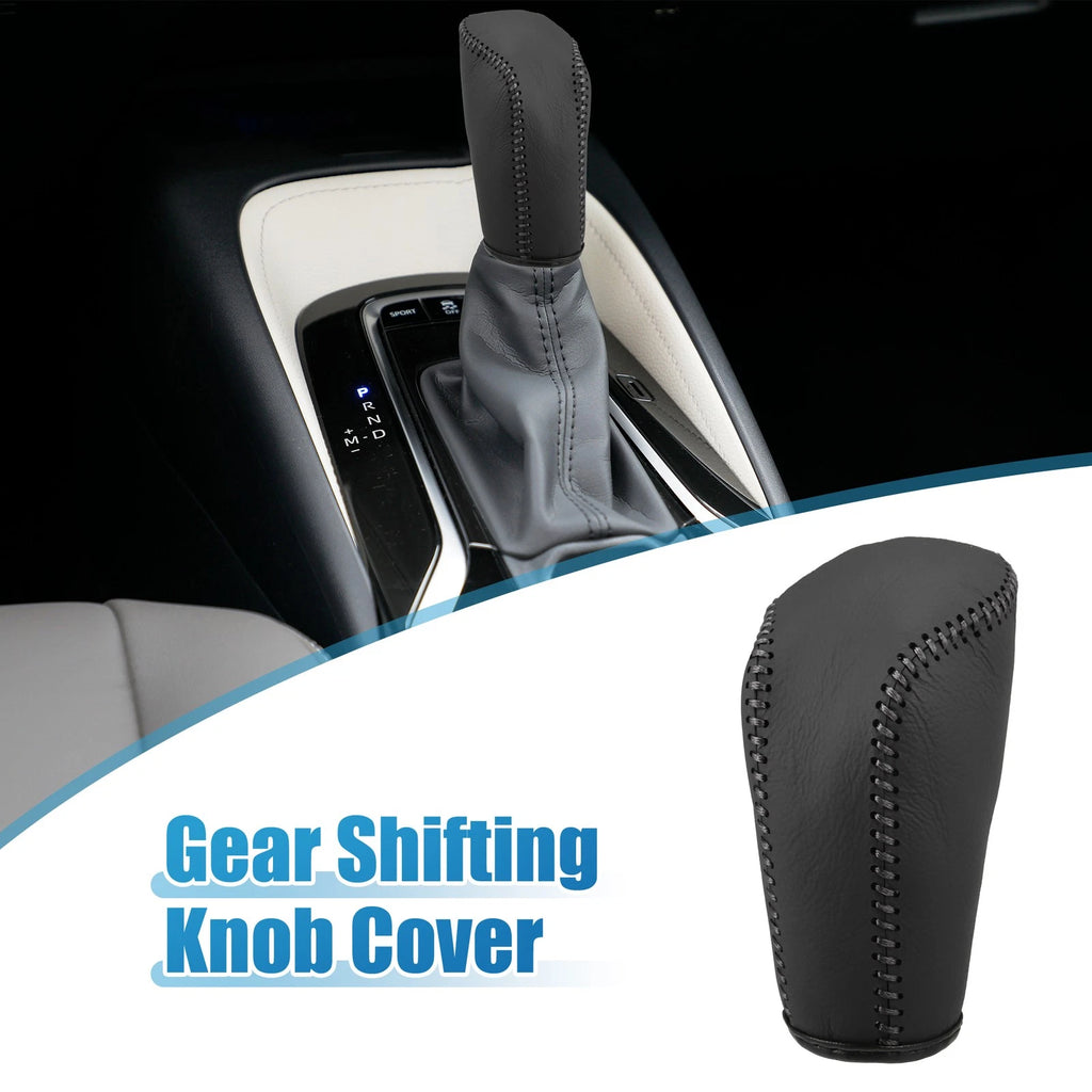 1 Pcs Gear Shifting Knob Cover for Hyundai Verna (2010–2014) Faux Leather Black 726215795974
