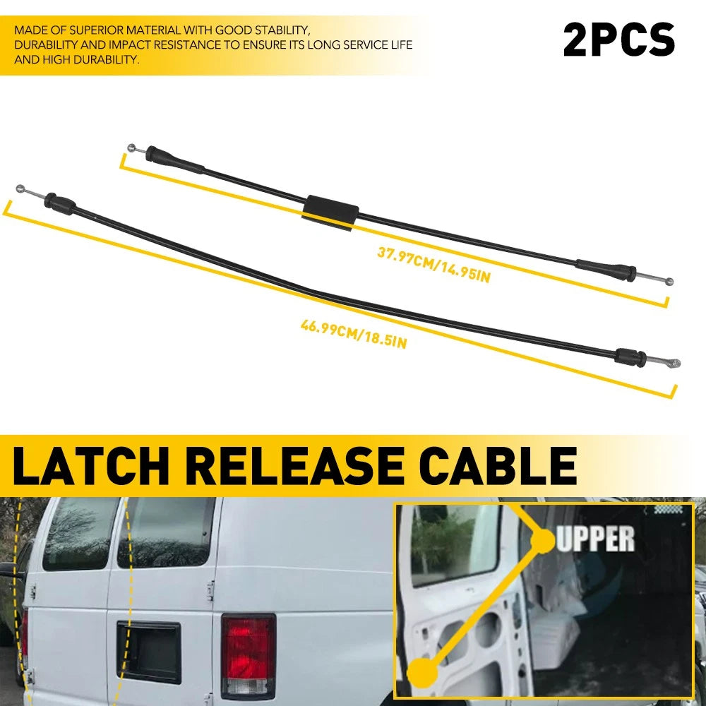 Rear Left Cargo Door Latch Release Cable for Ford E150 250 350 450 (2004–2014)